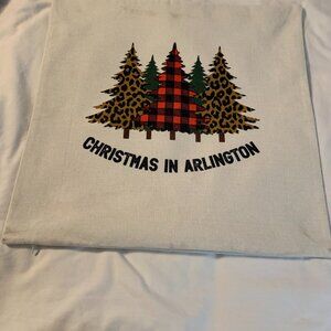 CHRISTMAS IN ARLINGTON  PILLOW COVER  19" SQ.  NWOT